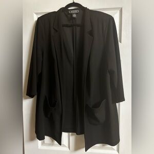 NY Clothing Company Brand 3/4 Sleeve Women's Black Blazer Size 2X